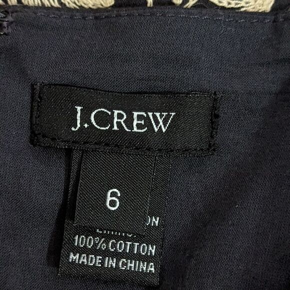 J. Crew Mirabel Embroidered Lined Sleeveless Dress sz 6 in Faded Black Sand - Picture 8 of 10